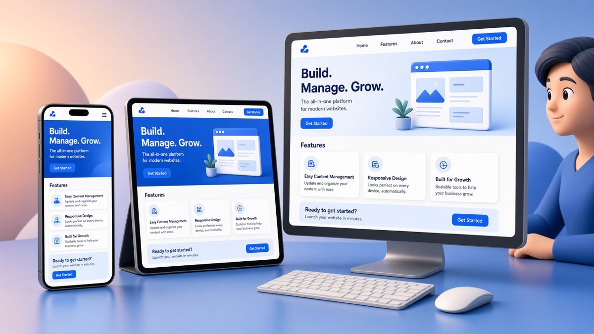 Responsive Frontend und Admin