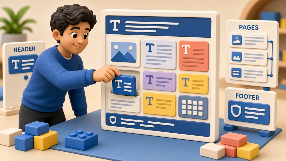 Textbausteine – Seiten, Impressum, Header und Footer zentral